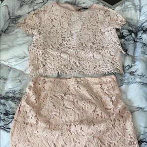 pink lace set